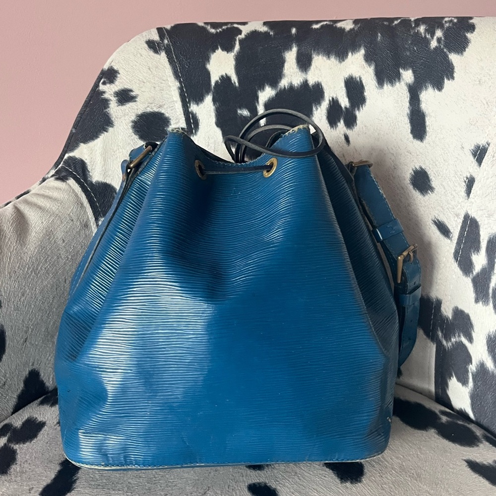 Used Condition- Louis Vuitton Blue Hobo Bag - Picture 7 of 16